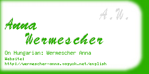anna wermescher business card
